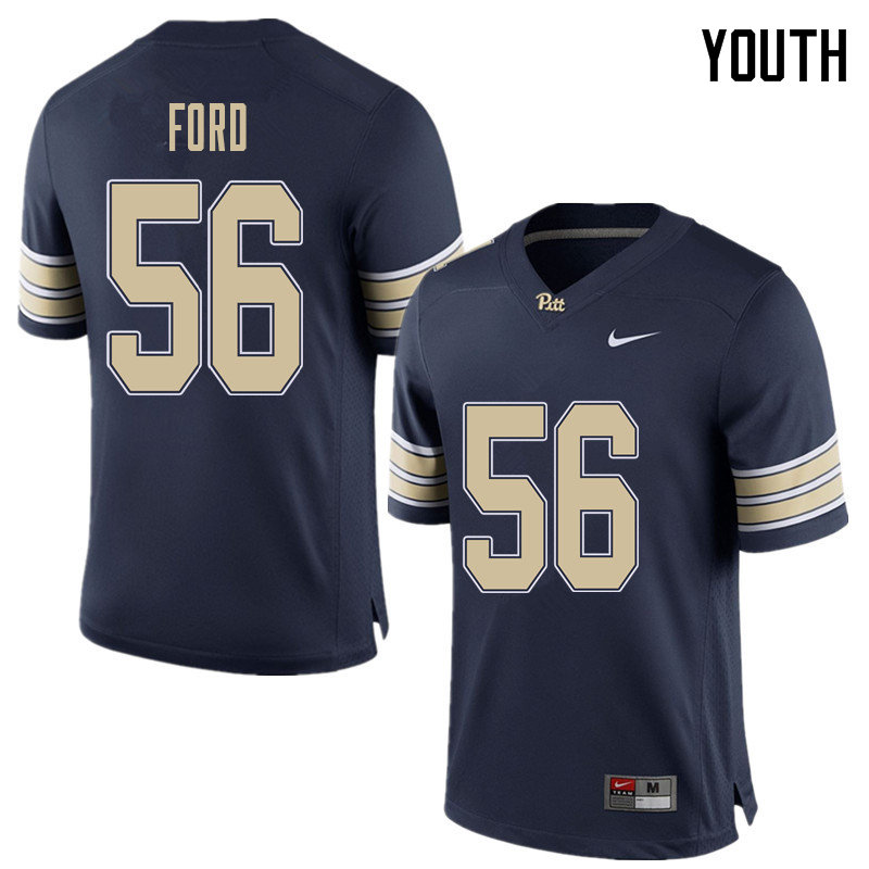 Youth #56 Brandon Ford Pittsburgh Panthers College Football Jerseys Sale-Home Blue